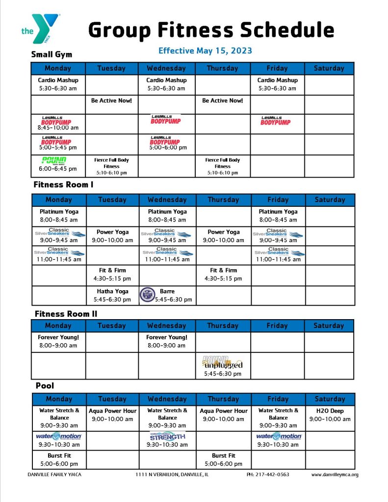 Schedules - Danville YMCA